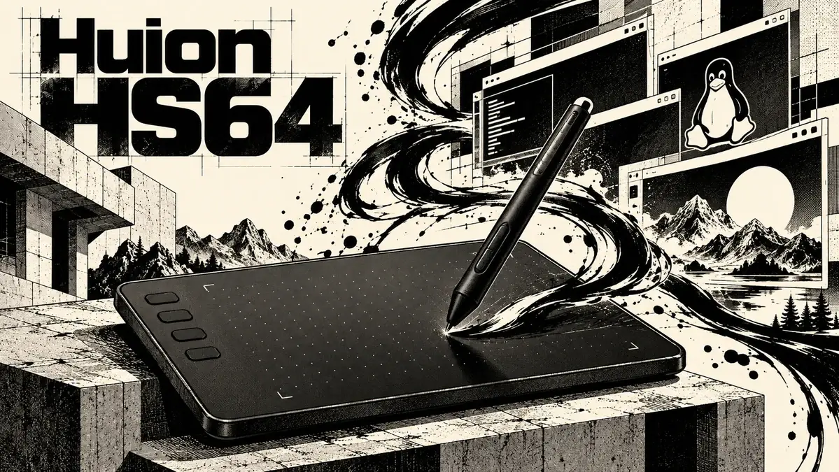 Huion HS64 Wayland Driver preview