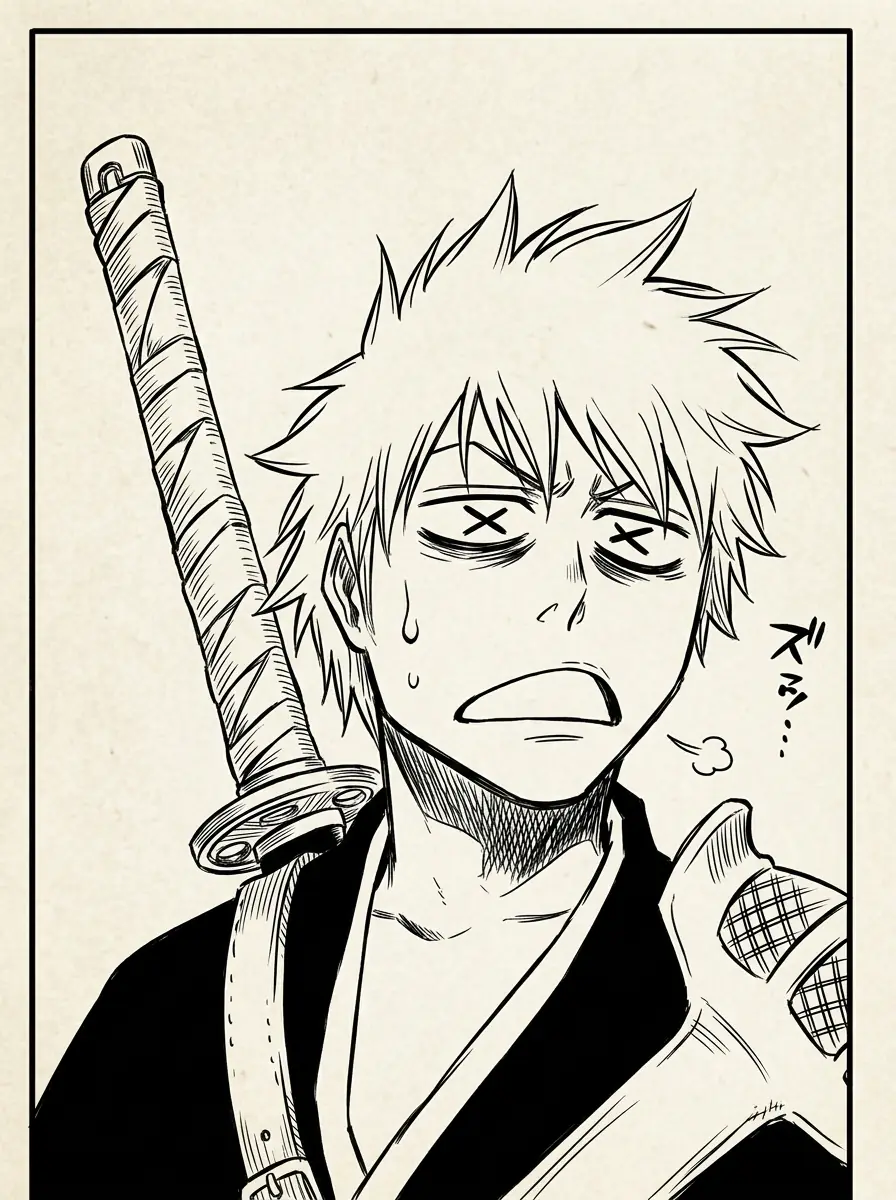 Ichigo Kurosaki manga illustration