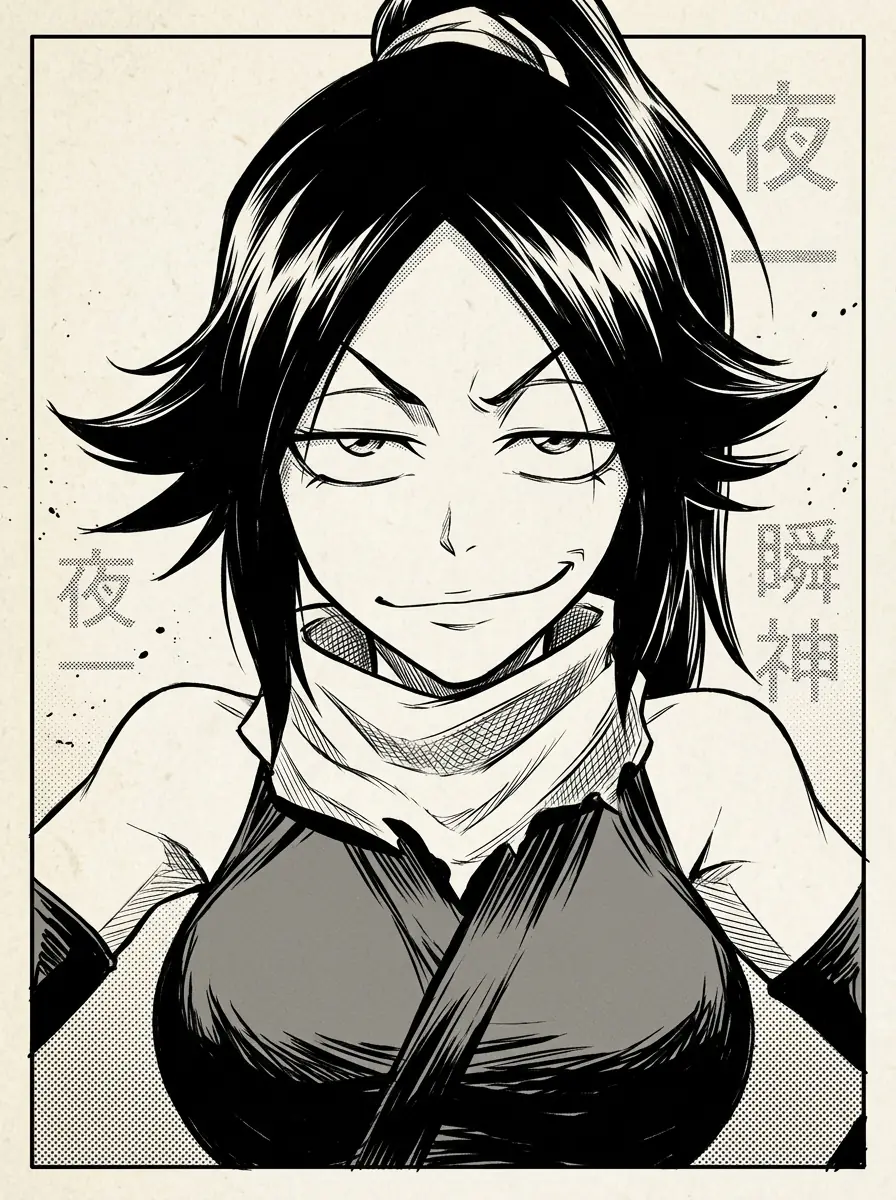 Yoruichi Shihōin manga illustration